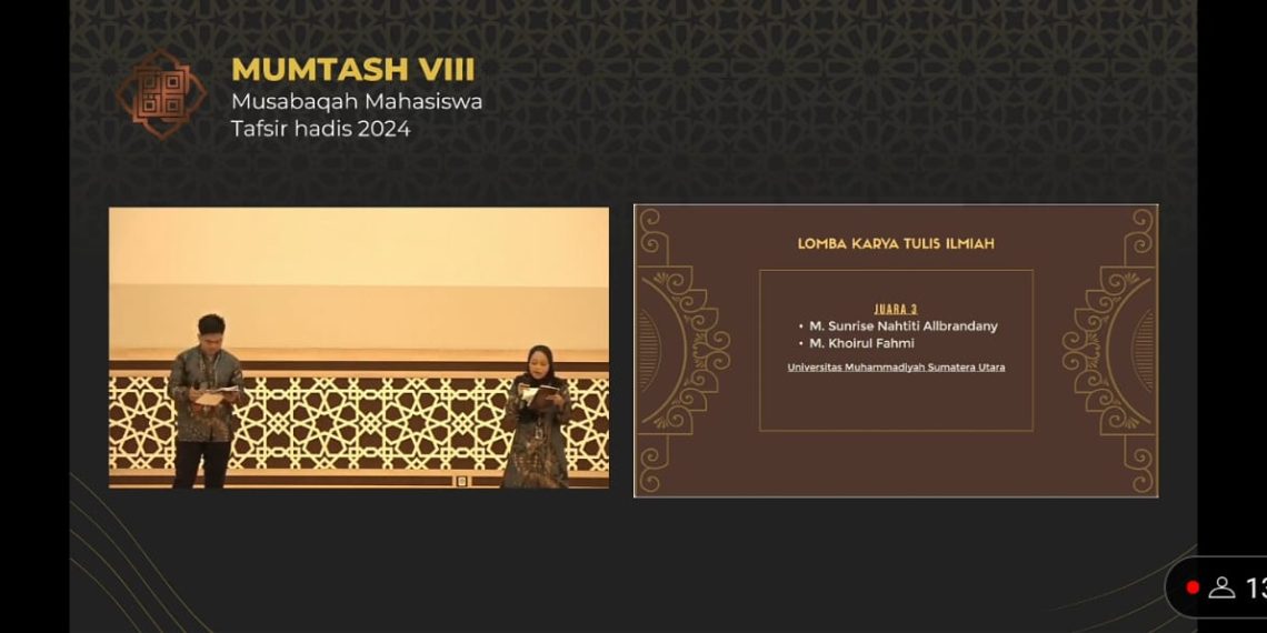 Mahasiswa UMSU Raih Juara 3 Lomba Karya Tulis Ilmiah Tingkat Nasional