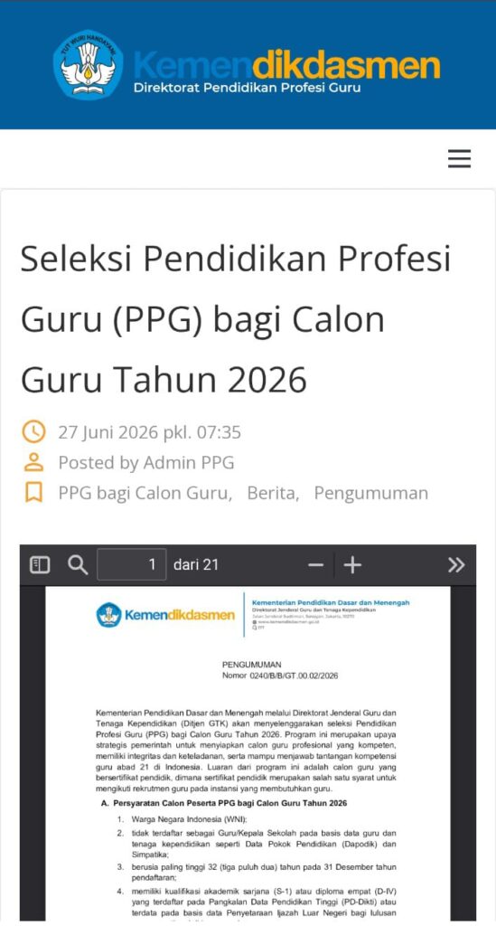 Registration for the 2026 Pre-Service Teacher Professional Education (PPG) Program is Now Open